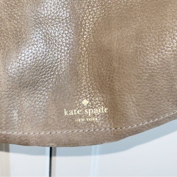 Kate Spade Somerton Street Caryl Leather Slouchy Large Hobo Bag Hare Grey Boho - Picture 3 of 12